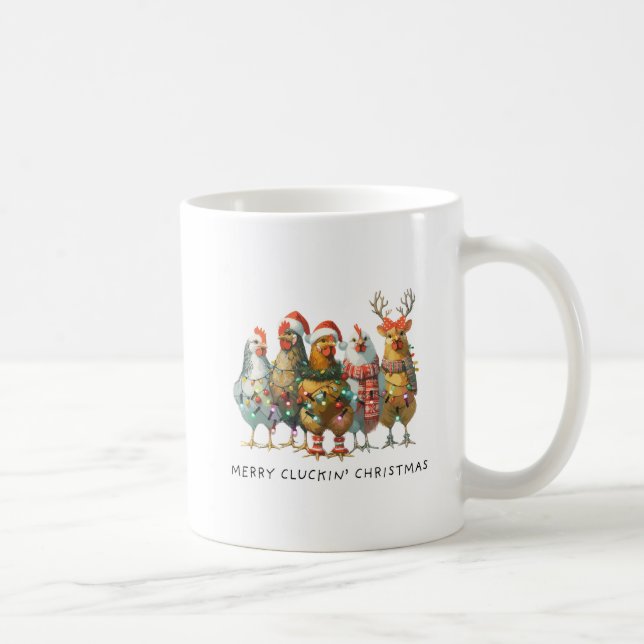Merry Cluckin' Christmas Coffee Mug (Right)