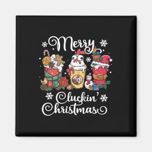 Merry Clucking Christmas Hens S Funny Christmas Ch Magnet