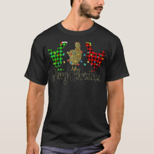 Merry Cluckmas Christmas Chicken Pajama Family Xma T-Shirt