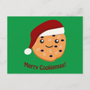 Merry Cookiemas Christmas cookie Holiday Postcard