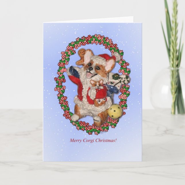 Merry Corgi Christmas! Holiday Card (Front)
