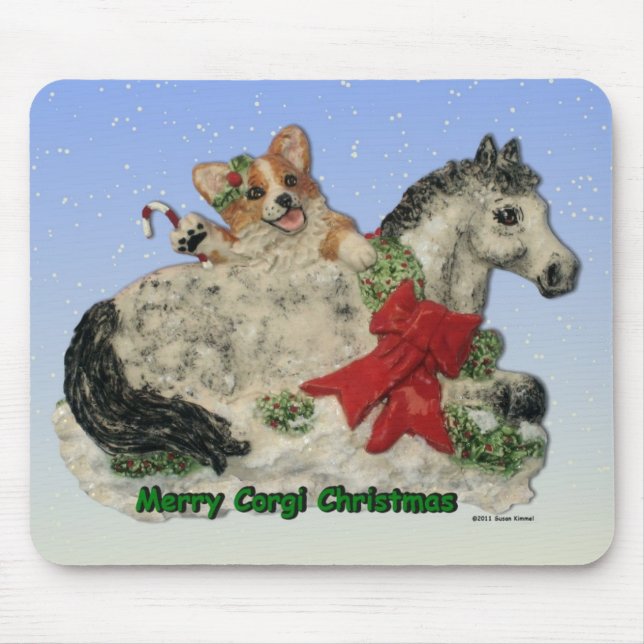 Merry Corgi Christmas! Mouse Pad (Front)
