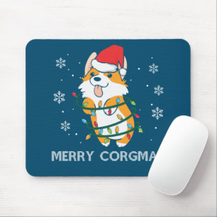 Merry Corgmas Xmas Pyjamas Corgi Christmas Nerdy Mouse Pad
