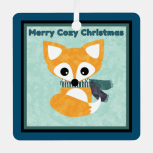 Merry Cozy Christmas Fox Gift Ornament