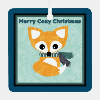 Merry Cozy Christmas Fox Gift Ornament