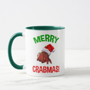 Merry Crabmas! Funny Christmas Hermit Crab Lover Mug