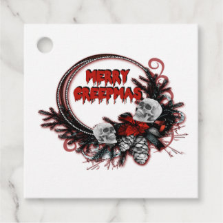 Merry Creepmas Christmas Favour Gift Tags Horror 