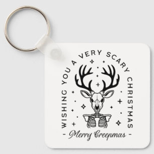 Merry creepmas scary woodland animal aesthetic keychain