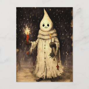 Merry Creepmas Spooky Ghost Gothic Vintage Postcard