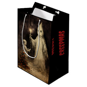 Merry Creepmas Spooky Gothic Vintage Medium Gift Bag