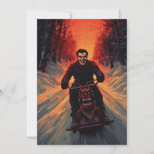 Merry Creepmas Vintage Spooky Horror Holiday Card