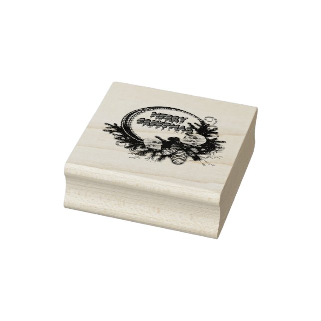 Merry Creepmas Wood Art Stamp Horror Holiday Gift (Stamp)