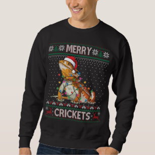 Merry Crickets Bearded Dragon Ugly Sweater Christm