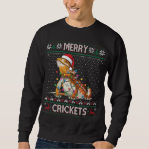 Merry Crickets Bearded Dragon Ugly Sweater Christm