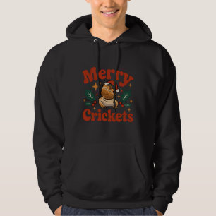 Merry Crickets Funny Lizard Xmas Hoodie