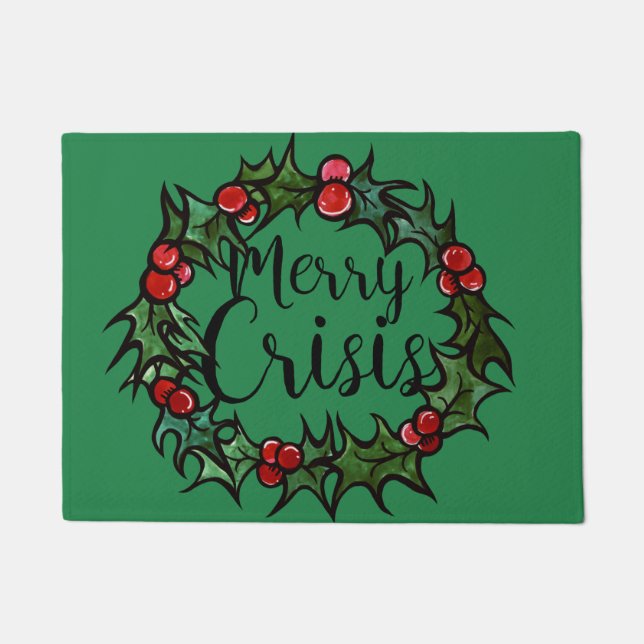 Merry Crisis Doormat (Front)