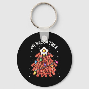 Merry Crispness Oh Bycon Tree Bbq Ugly Christmas S Keychain