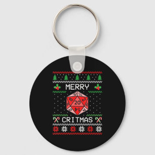 Merry Critmas Christmas Rpg Board Game Role Play U Keychain