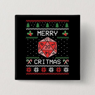 Merry Critmas II - Ugly Christmas 2 Inch Square Button