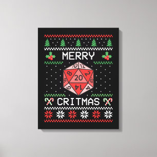 Merry Critmas II - Ugly Christmas Canvas Print