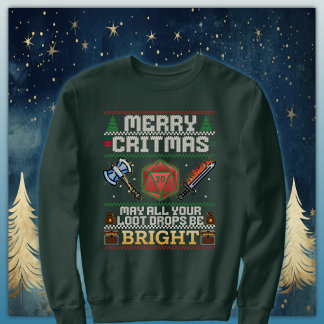 Merry Critmas Loot Drop | Warrior Ugly Sweater