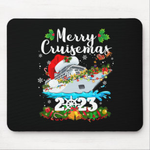 Merry Cruisemas 2023 Christmas Santa Reindeer Crui Mouse Pad