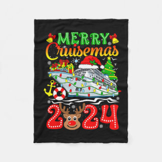 Merry Cruisemas 2024 Cruise Christmas Rudolph Xmas Fleece Blanket