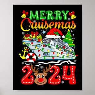 Merry Cruisemas 2024 Cruise Christmas Rudolph Xmas Poster