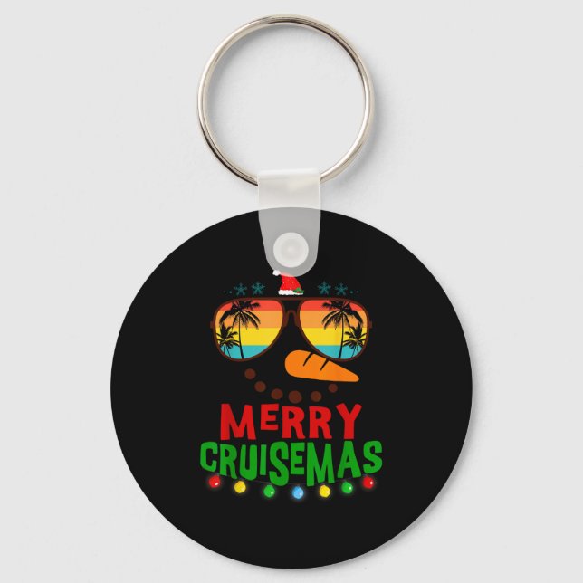 Merry Cruisemas 2025 Christmas Santa Snowman Cruis Keychain (Front)