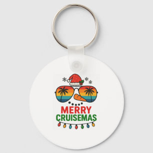 Merry Cruisemas 2025 Christmas Santa Snowman Funny Keychain