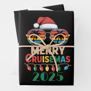 Merry Cruisemas 2025 Personalized Xmas Cruise Wrapping Paper Sheet