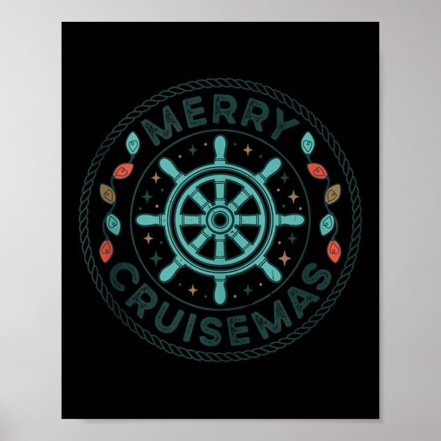 Merry Cruisemas Christmas Cruise Matching Family X Poster (Front)