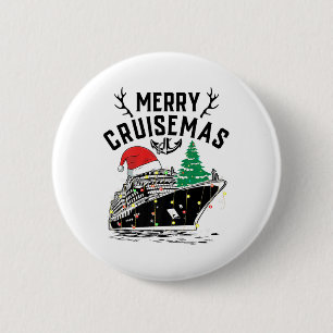Merry Cruisemas Christmas Family Cruise Ship Fun 2 Inch Round Button