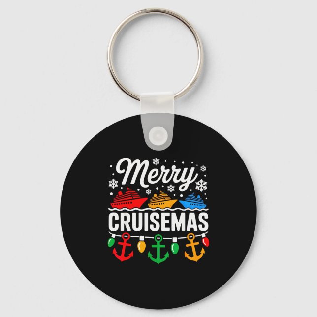 Merry Cruisemas Christmas Family Cruisin Funny Cru Keychain (Front)