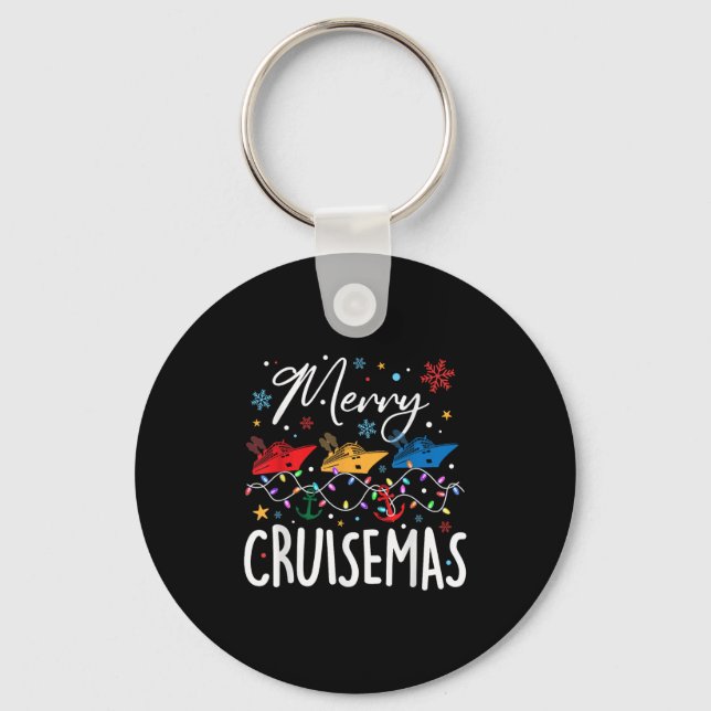 Merry Cruisemas Christmas Family Cruising Squad Xm Keychain (Front)