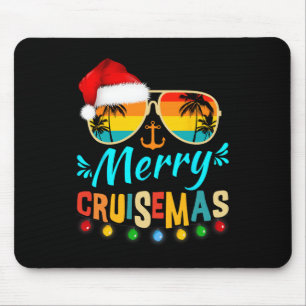 Merry Cruisemas Christmas Santa Reindeer Cruise Mouse Pad