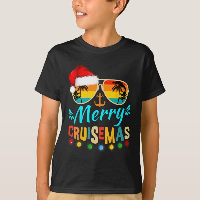 Merry Cruisemas Christmas Santa Reindeer Cruise  T-Shirt (Front)