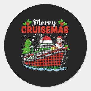 Merry Cruisemas Cruise Christmas Family Xmas Pajam Classic Round Sticker