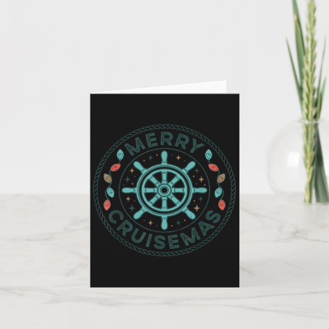 Merry Cruisemas Cruise Christmas Light Matching Fa Card (Front)