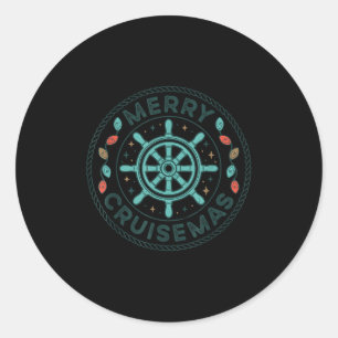 Merry Cruisemas Cruise Christmas Light Matching Fa Classic Round Sticker
