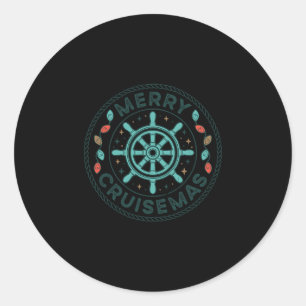 Merry Cruisemas Cruise Christmas Light Matching Fa Classic Round Sticker