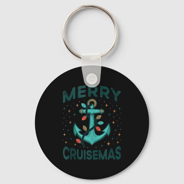 Merry Cruisemas Cruise Christmas Light Matching Fa Keychain (Front)