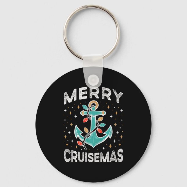 Merry Cruisemas Cruise Christmas Light Matching Fa Keychain (Front)