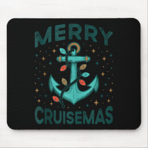 Merry Cruisemas Cruise Christmas Light Matching Fa Mouse Pad