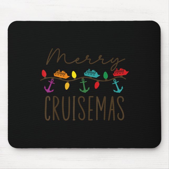 Merry Cruisemas Cruise Christmas Lights Matching F Mouse Pad (Front)