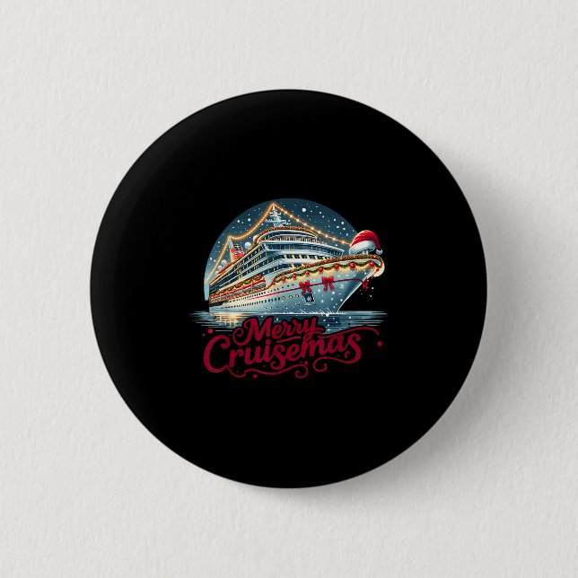 Merry Cruisemas - Cruise Mas  2 Inch Round Button (Front)