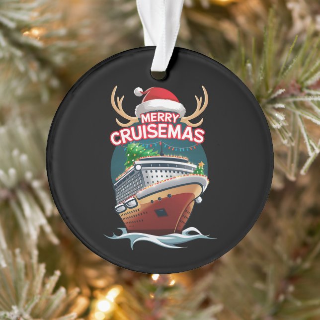 Merry Cruisemas Cruise Ship Famille Noël Drôle (Arbre)