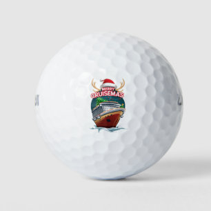 Merry Cruisemas Cruise Ship Family Christmas Funny Golf Balls