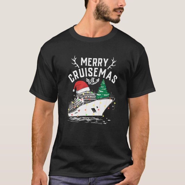 Merry Cruisemas Cruise Ship Family Christmas Xmas T-Shirt (Front)