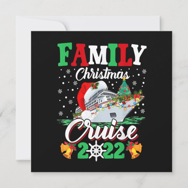 Merry Cruisemas Family Christmas Cruise 2022 Funny Invitation (Front)